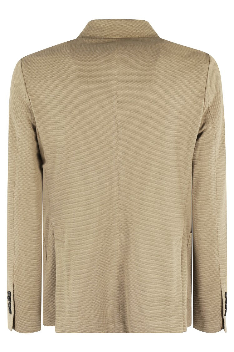 Circolo 1901 Double-Breasted Oxford Jacket With Textured Finish