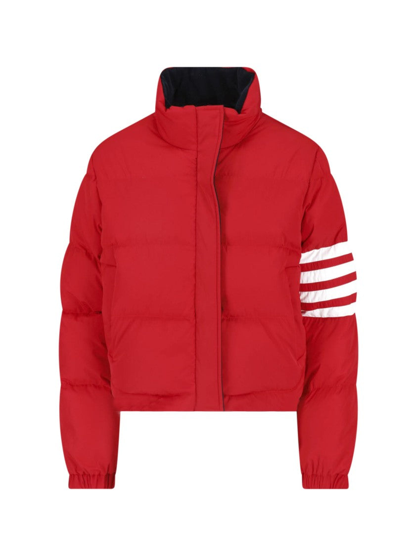 Thom Browne Blue Corduroy Reversible Cropped Jacket
