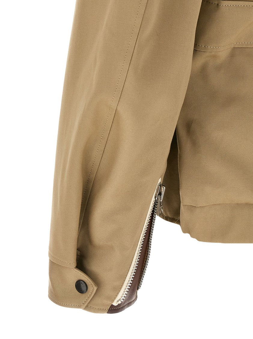 Sacai Blouson Jacket With Nappa Leather Accents
