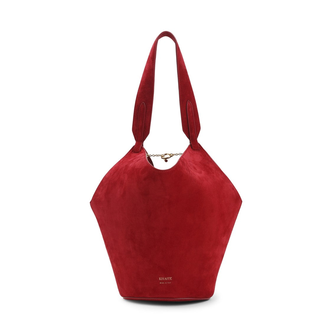 Khaite Geometric Silhouette Shoulder Bag In Baby Calfskin Leather