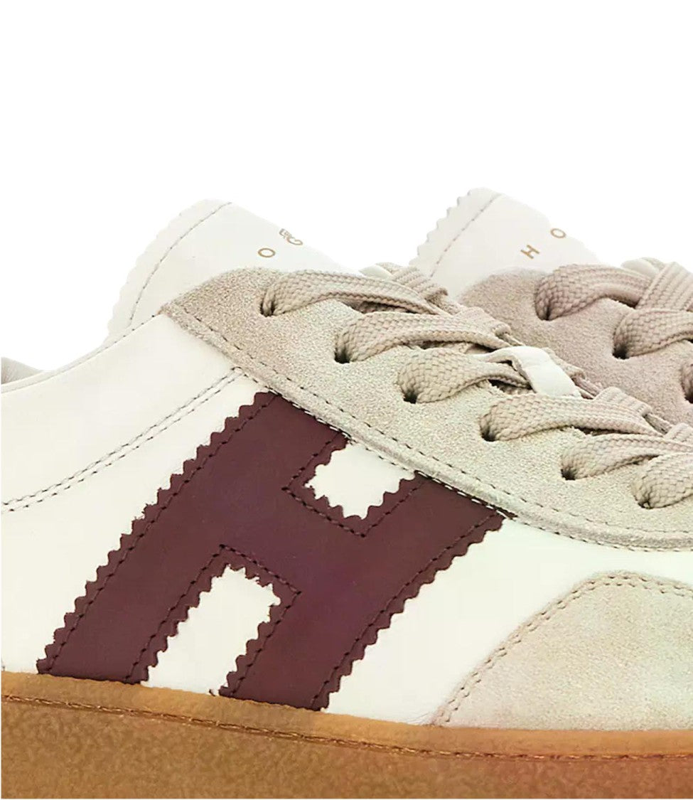 Hogan Beige Suede Platform Sneakers