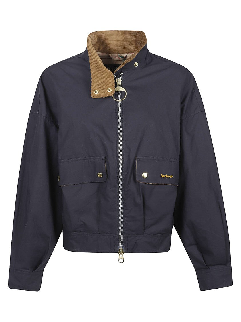 Barbour Cropped Black Casual Jacket