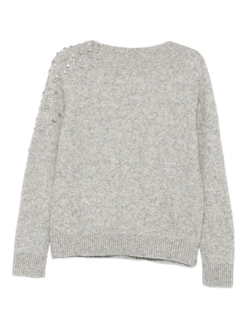 Seventy Sergio Tegon Light Grey Wool-Alpaca Blend Sweater