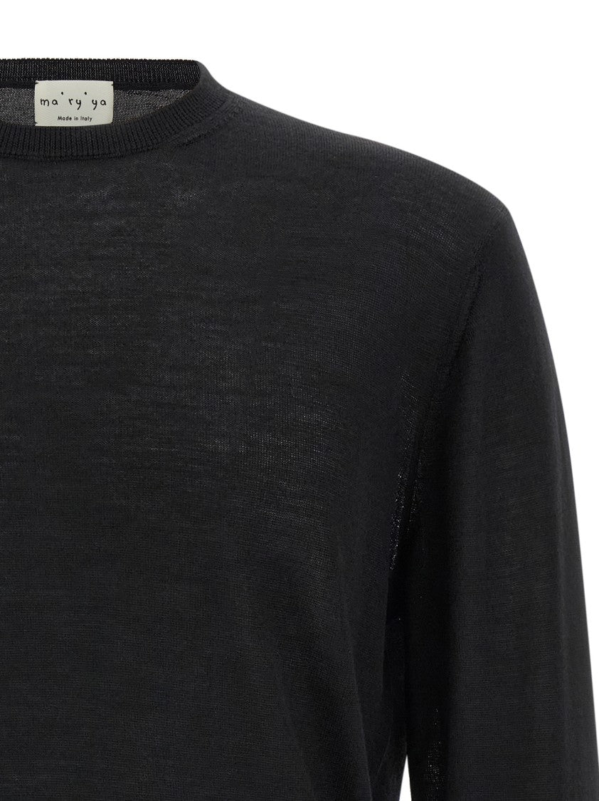 Ma'ry'ya Extrafine Merino Wool And Silk Blend Sweater