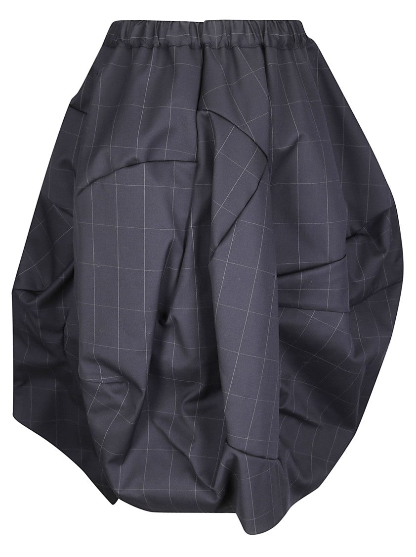 Comme Des Garçons Asymmetrical Wide Skirt With Elastic Waistband And Drawstring