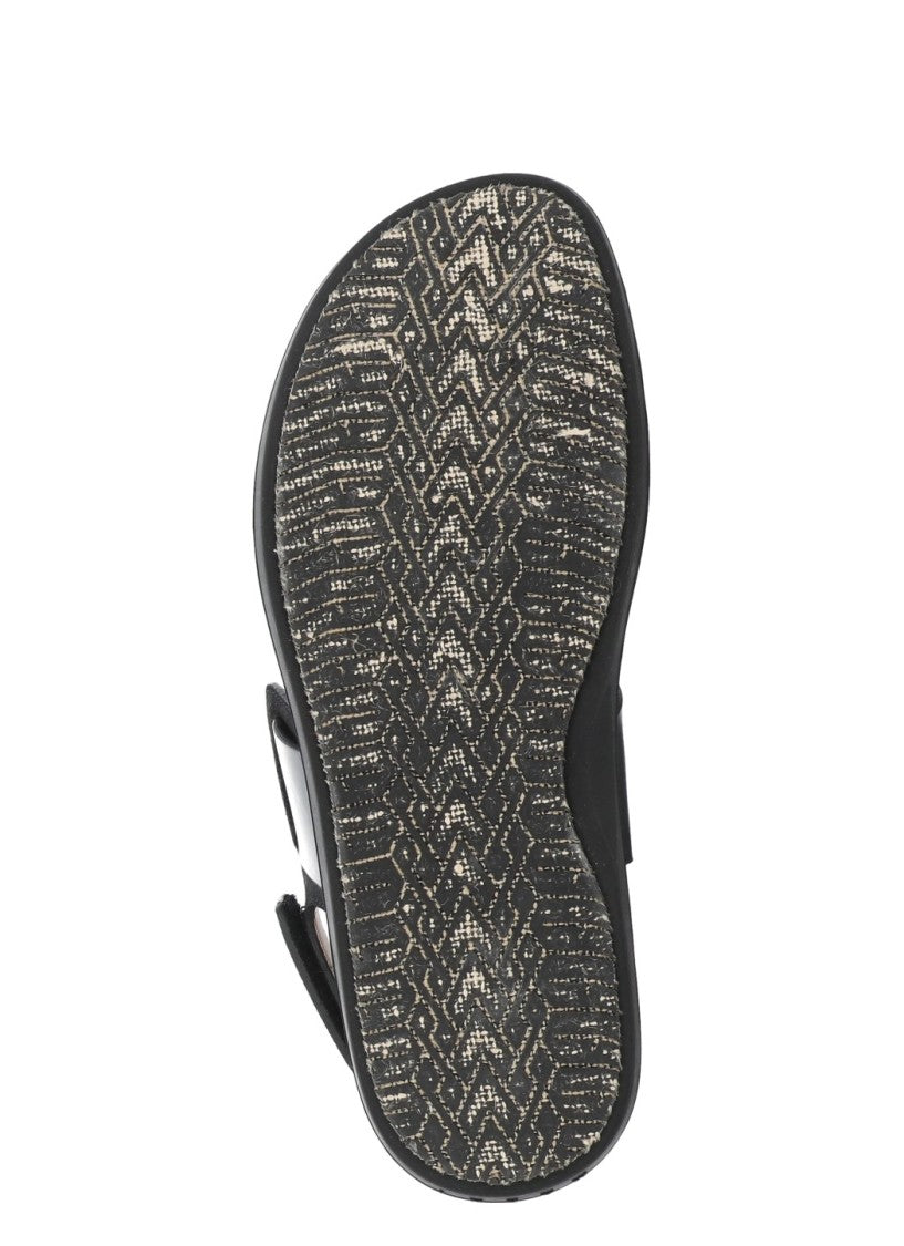 Marni Black Rear Belt Smooth Leather Sandals