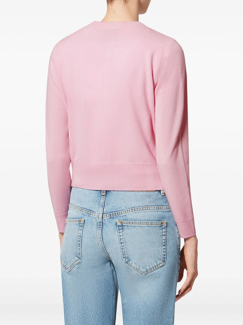 Isabel Marant Neutral Idesia Cropped Merino Cardigan