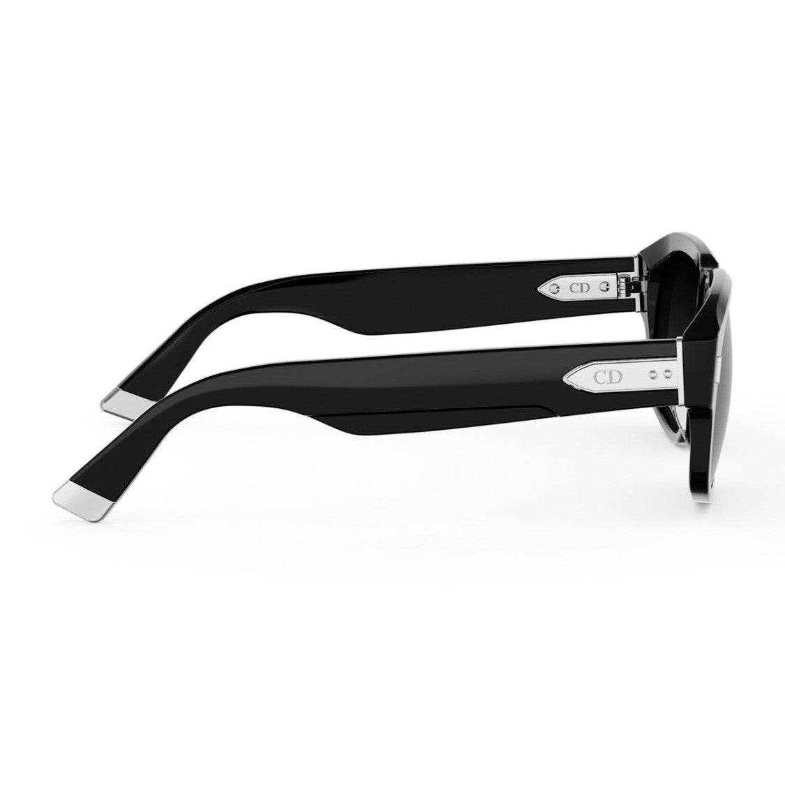 Dior Black Diortailoring Acetate Oversized Square Sunglasses