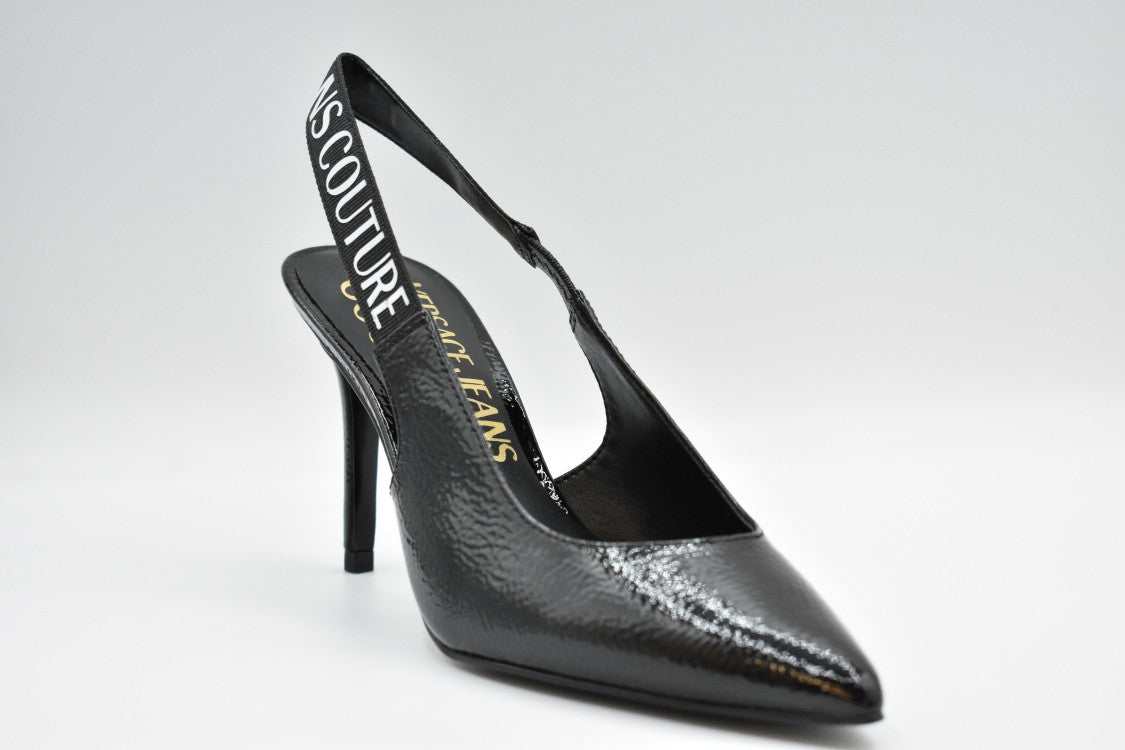 Versace Black Slingback Pumps