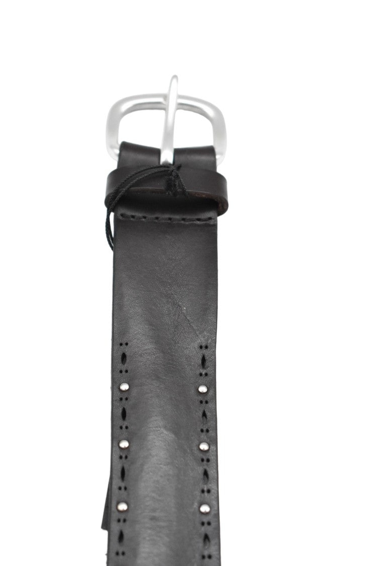 Orciani Brown Belt With Polished Metal Buckle