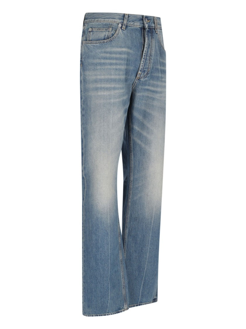 Alexander Mcqueen Distressed Straight Jeans – Blue