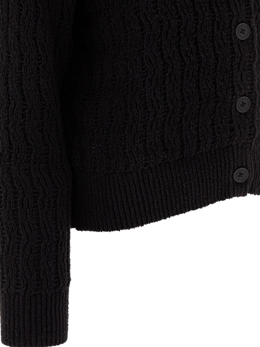 Loulou Studio Textured Cable Knit Cardigan With Button-Down Front