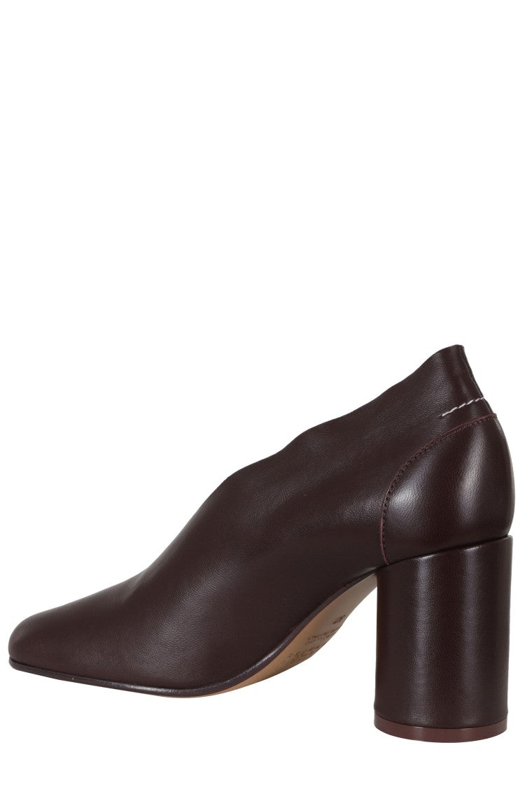 Mm6 By Maison Margiela Brown Anatomical Leather High Heel Pumps