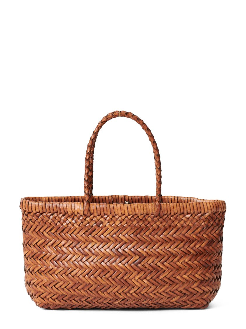 Dragon Diffusion Mini Flat Basket Bag With Braided Handles