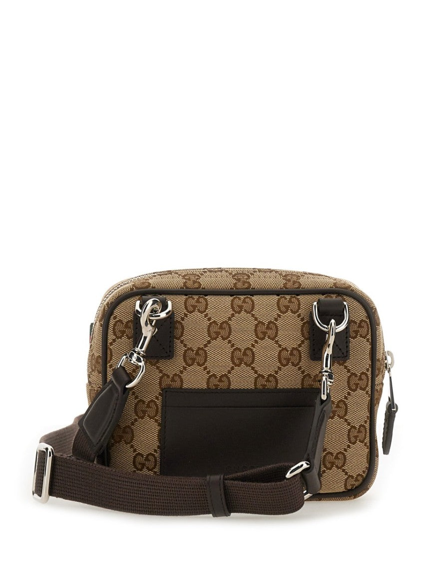 Gucci Compact Rectangular Crossbody Bag With Monogram Pattern
