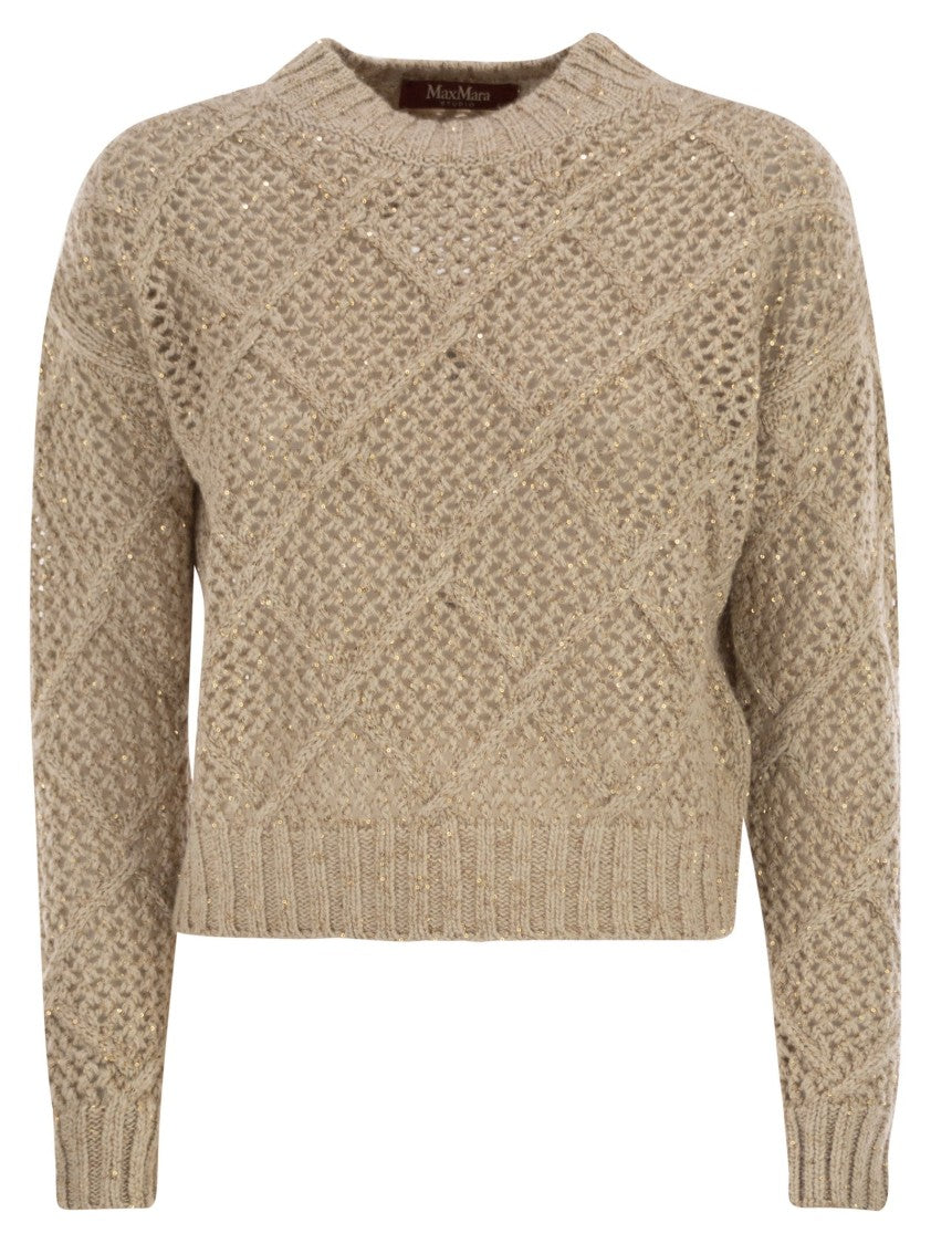 Max Mara Ellade - Boxy Wool And Cashmere Jumper With Sequins