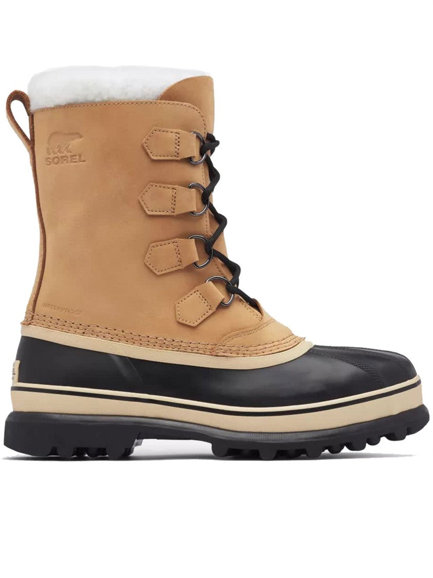 Sorel Caribou Tan Leather Rubber Boots