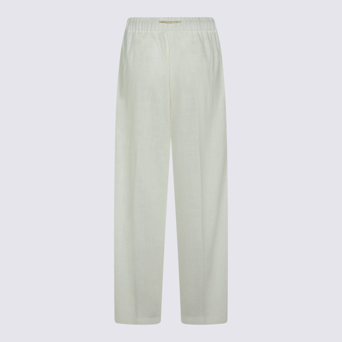 Herno Relaxed Straight Leg Trousers With Metallic Drawstring Accents