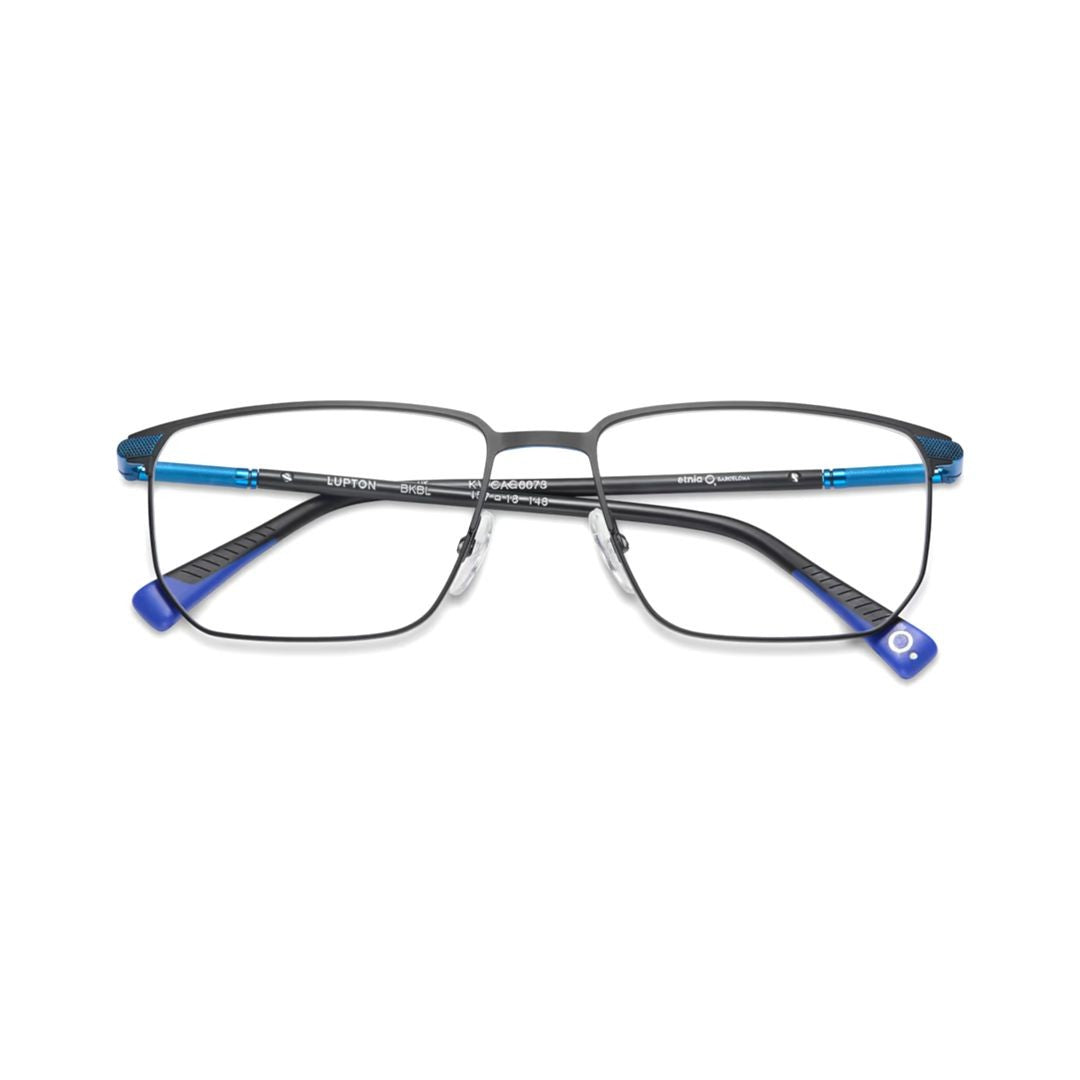 Etnia Barcelona Lupton Metal Frame Rectangular Sunglasses With Blue Accents