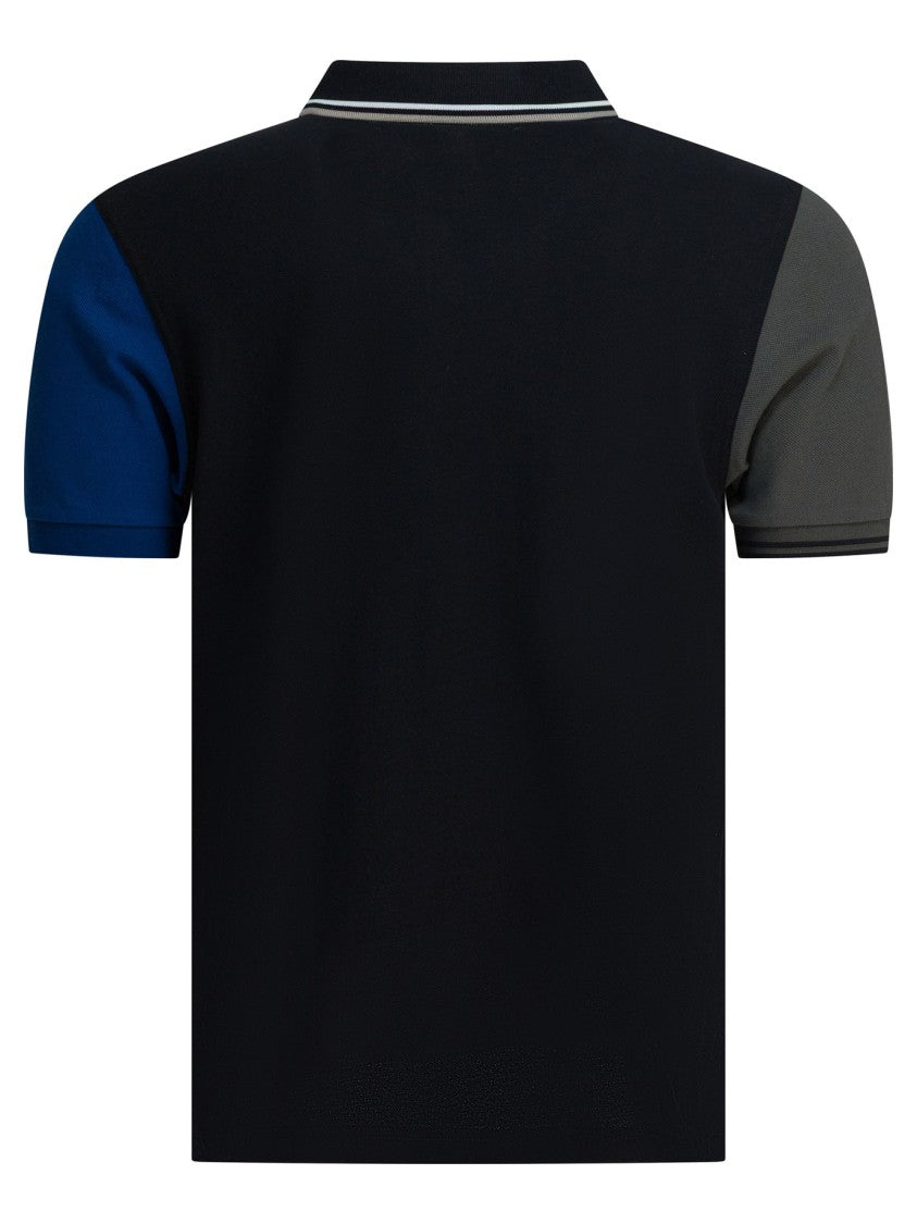 Comme Des Garçons Button-Down Polo Shirt With Contrasting Sleeves