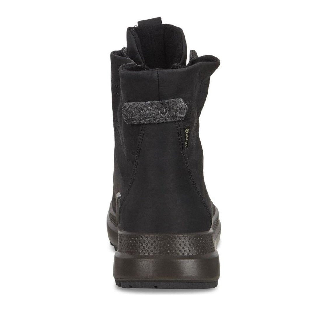 Ecco Solice Black Lace-Up Nubuck Wedge Boots