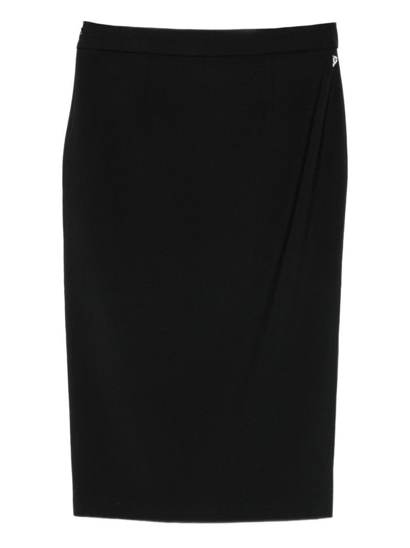 Dondup Straight Black Skirt