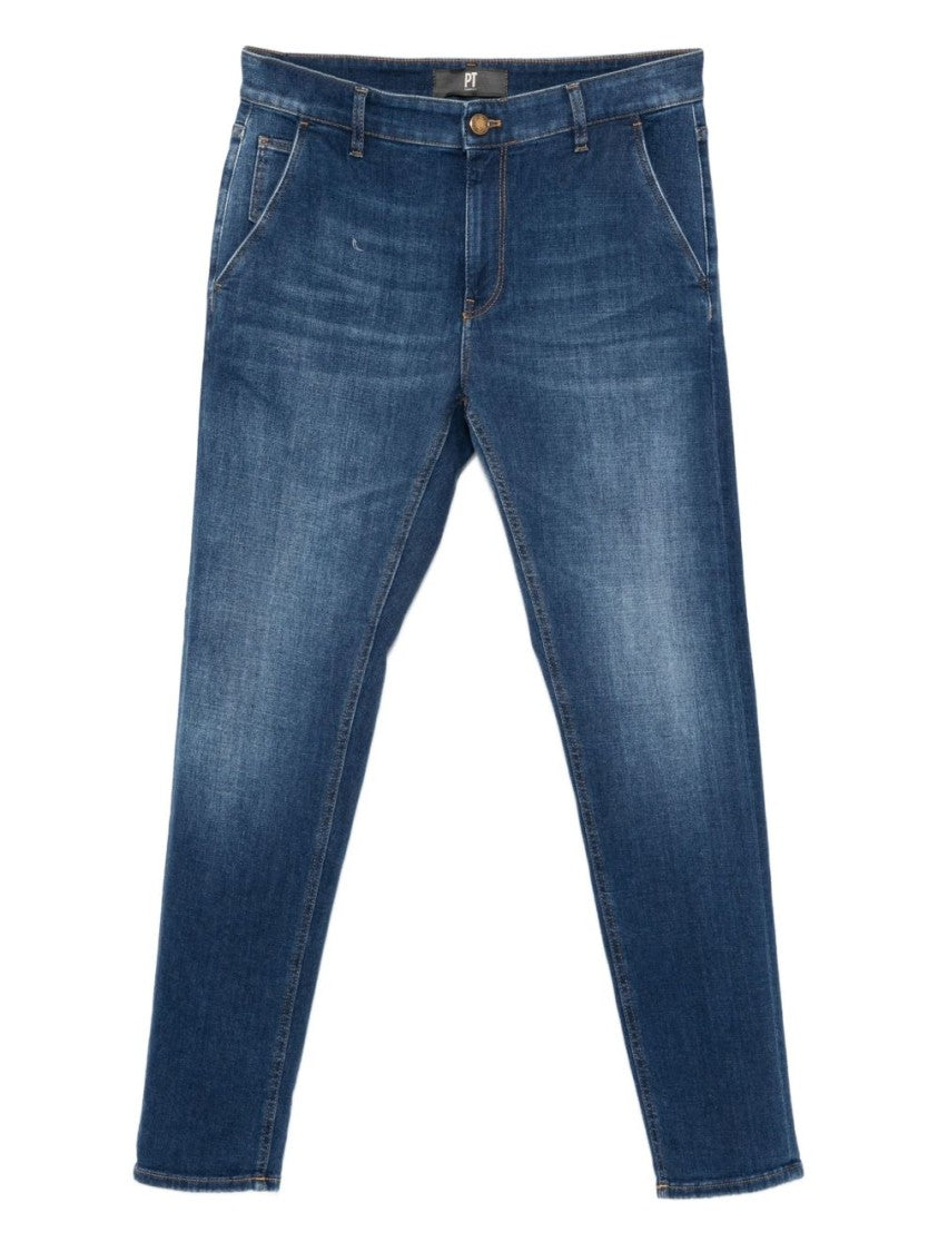 Pt Torino Slim-Fit Denim Jeans With Classic Five-Pocket Design