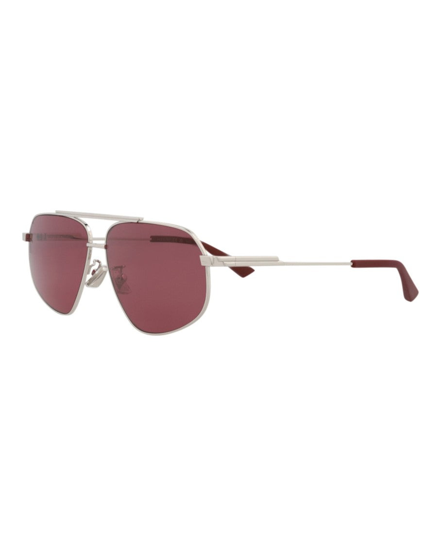 Bottega Veneta Aviator-Frame Metal Sunglasses With Adjustable Nosepads