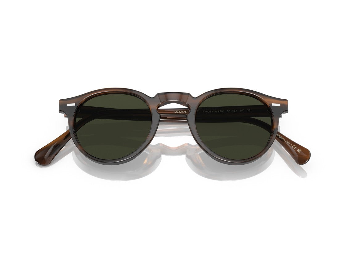 Oliver Peoples Green 0Ov5217s Tortoiseshell Acetate Round Sunglasses