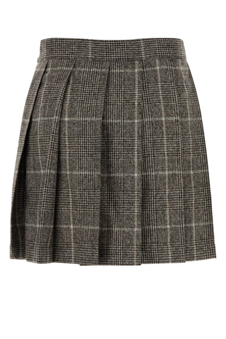 Brunello Cucinelli Short Pleated Skirt With Structured Waistband