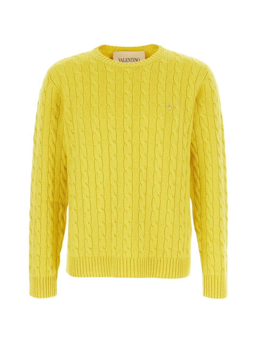 Valentino Maglia Cable-Knit Cashmere Sweater
