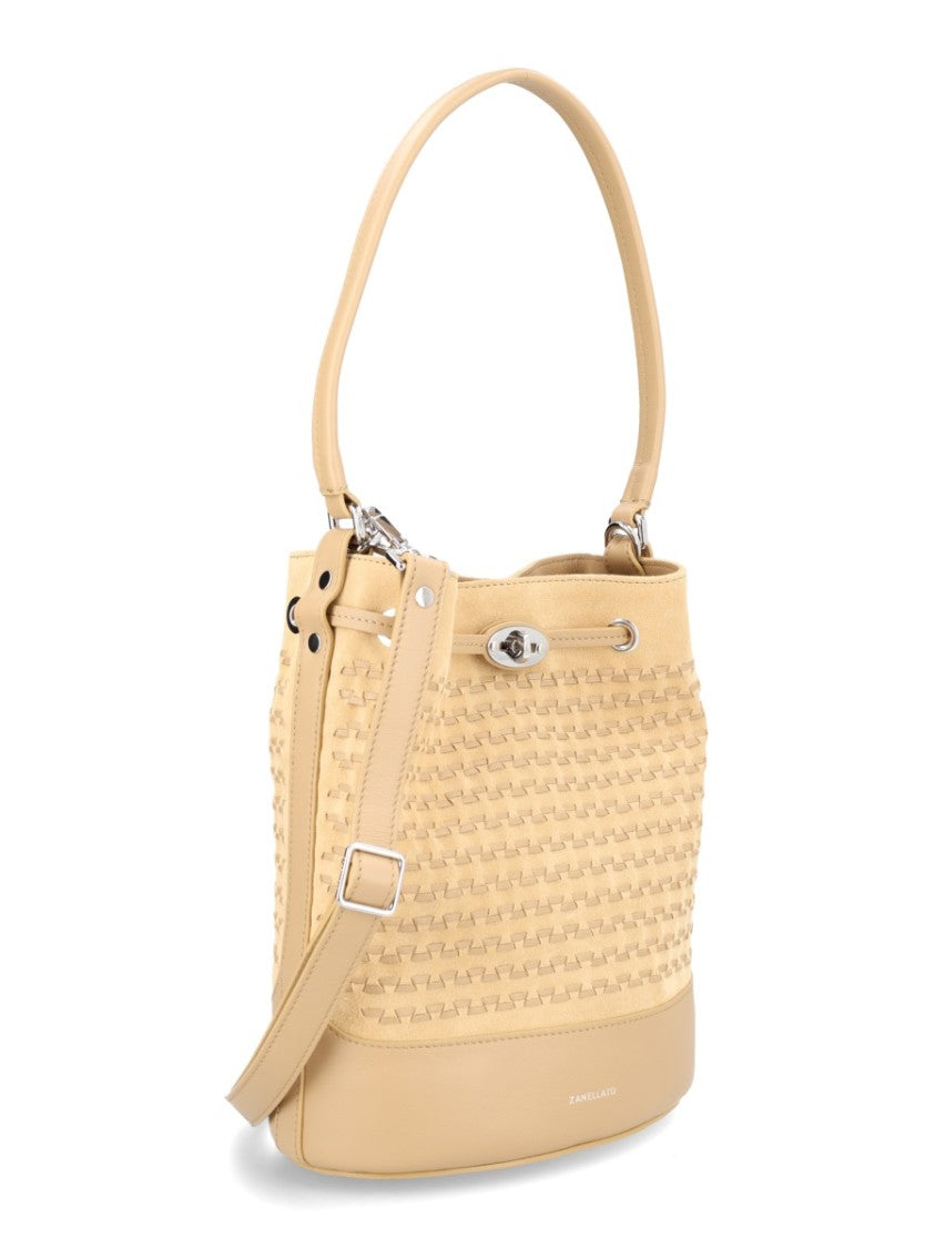 Zanellato Neutrals Mondà Suede Basket Bag