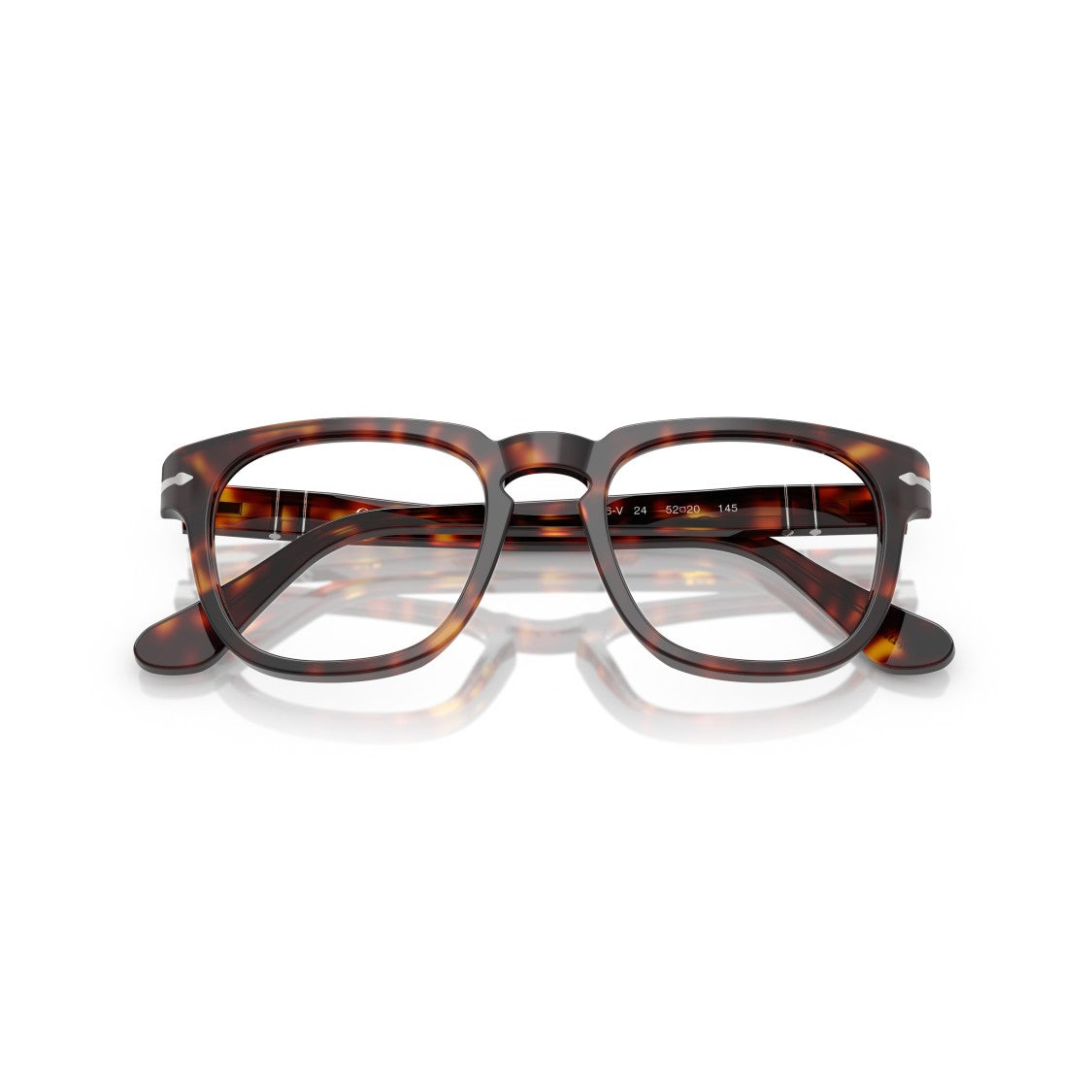 Persol 0Po3376v Classic Square Acetate Eyeglasses With Tortoiseshell Pattern