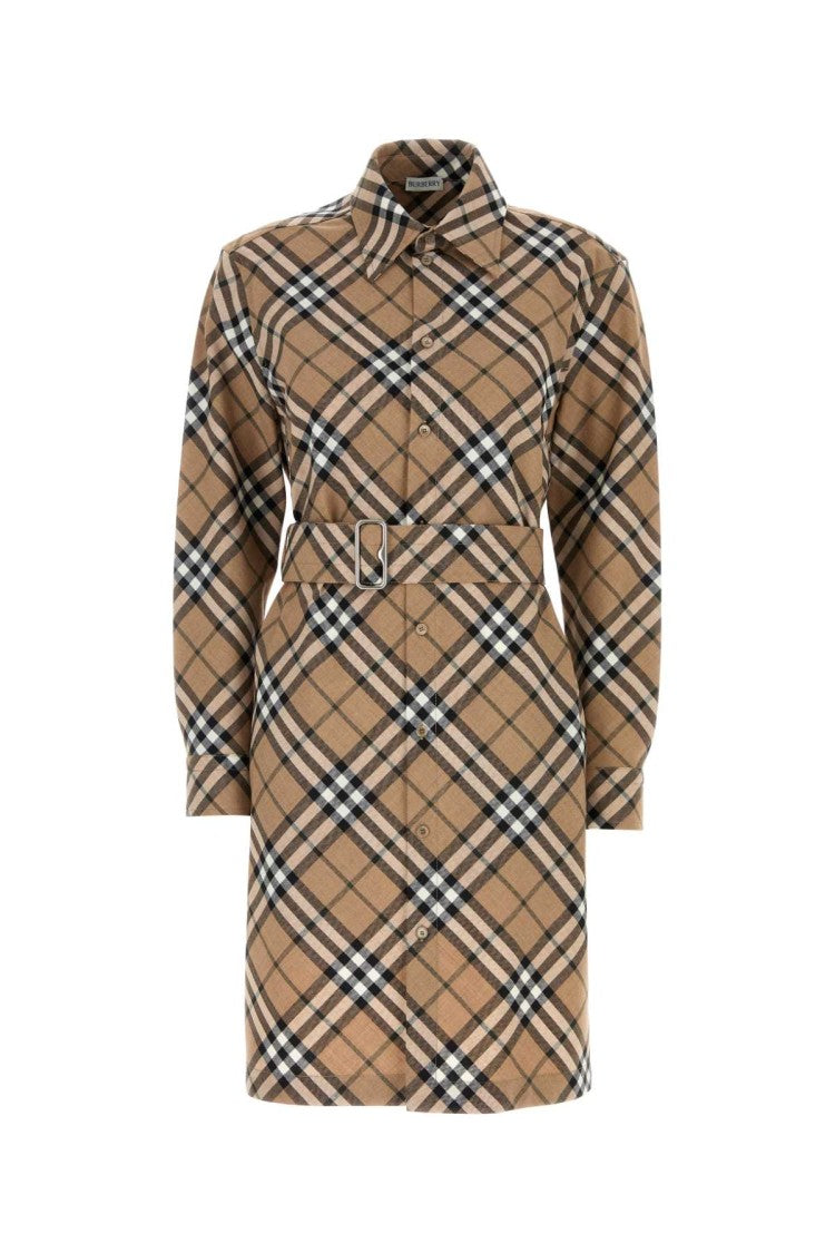 Burberry Embroidered Jersey Shirt Dress