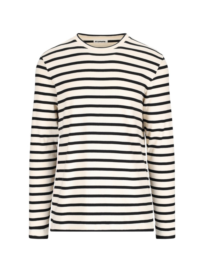 Jil Sander Striped T-Shirt – Ivory