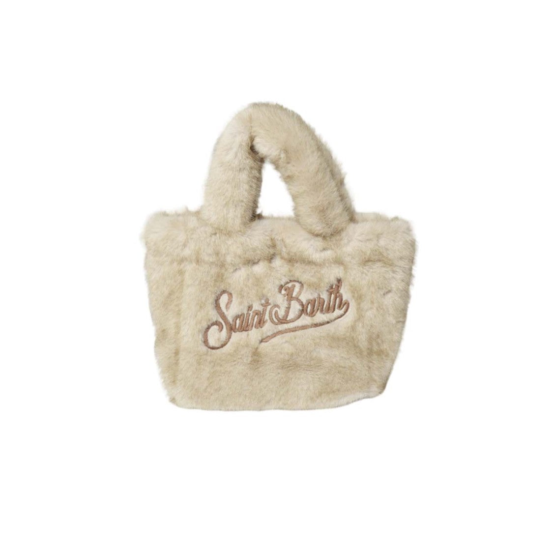 Mc2 Saint Barth Structured Beige Bag With Minimalist Design And Clean Lines