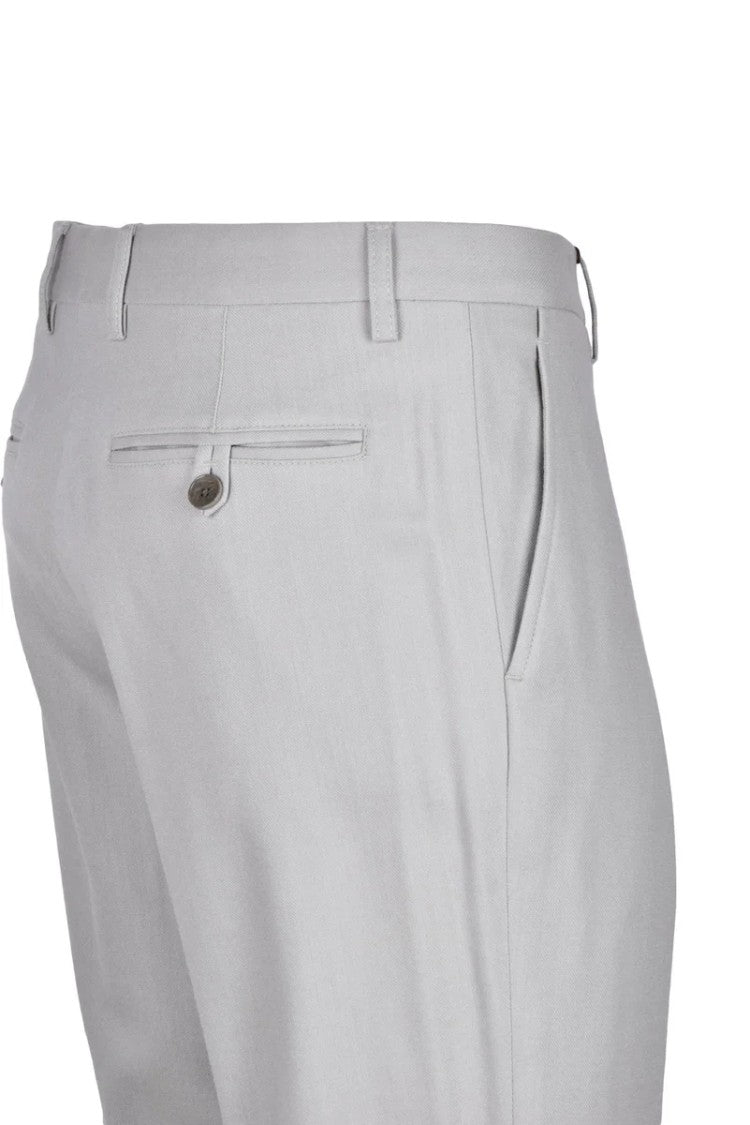 Etro Wool Stretch Trousers - Light Grey