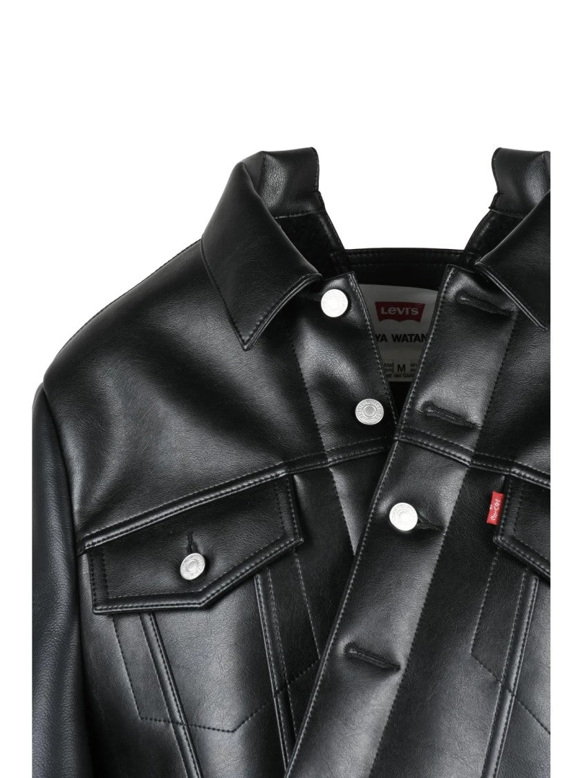 Junya Watanabe X Levi's Sleeveless Black Polyurethane Junya Watanabe X Levi's Cape