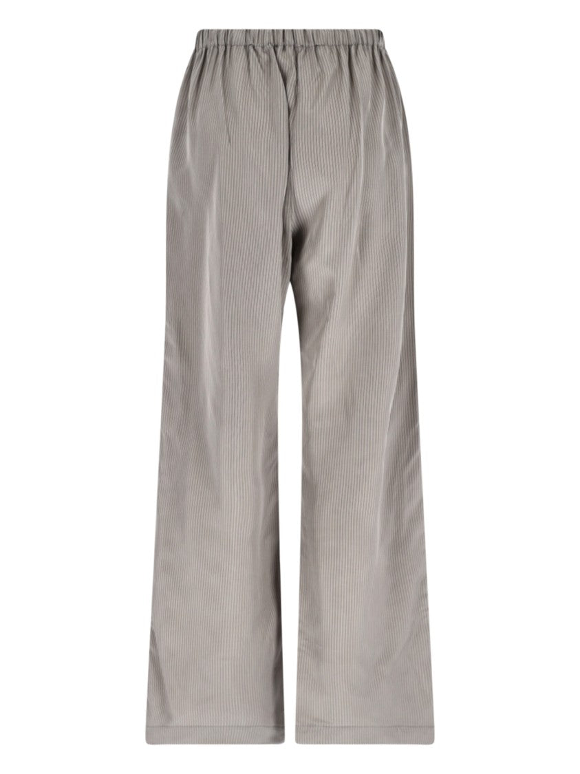 Róhe Striped Trousers In Grey Fabric, Medium Waist