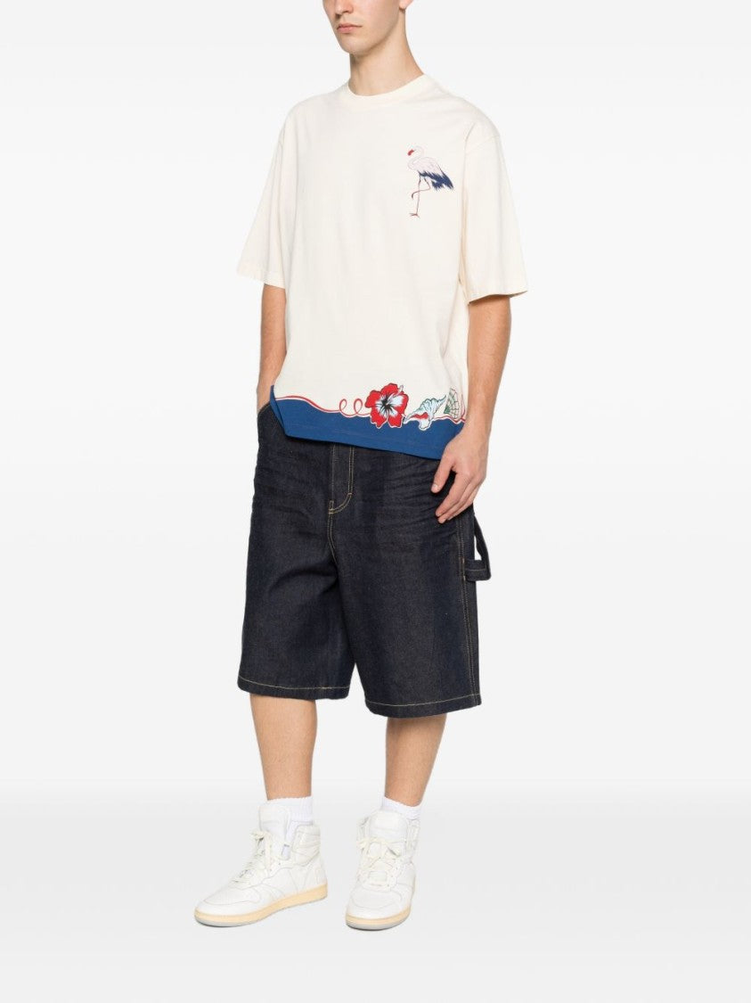 Dsquared2 Beige Silk And Nylon Lightweight T-Shirt