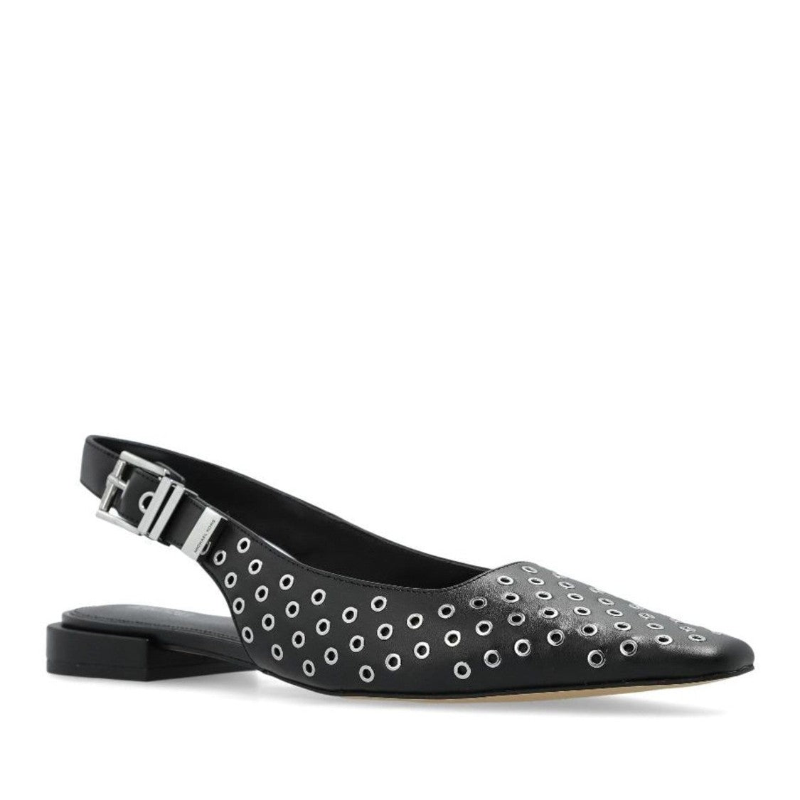 Michael Kors Black Darrington Leather Pointed Slingback Sneakers