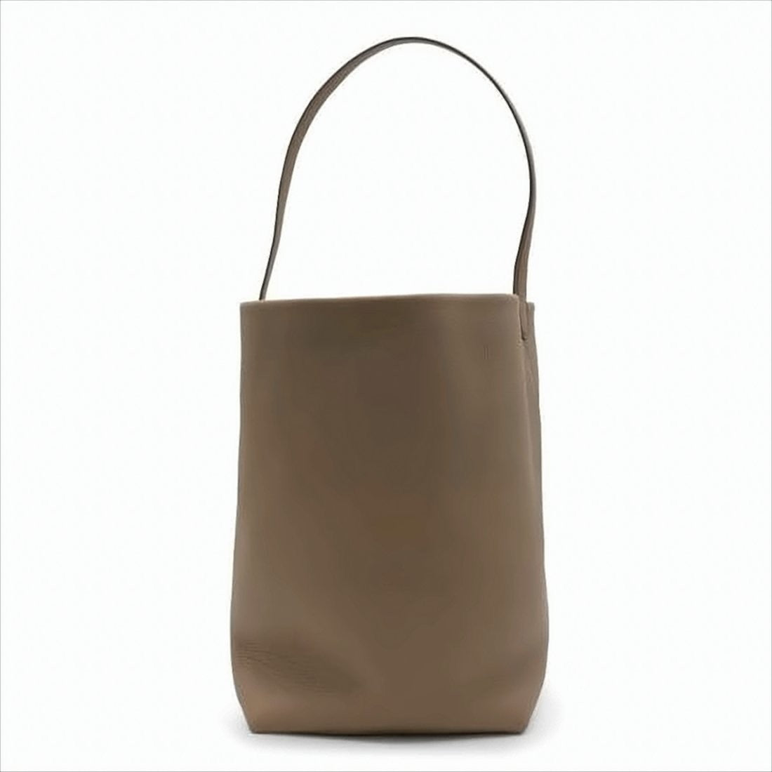 The Row Structured Brown Calf Leather Tote