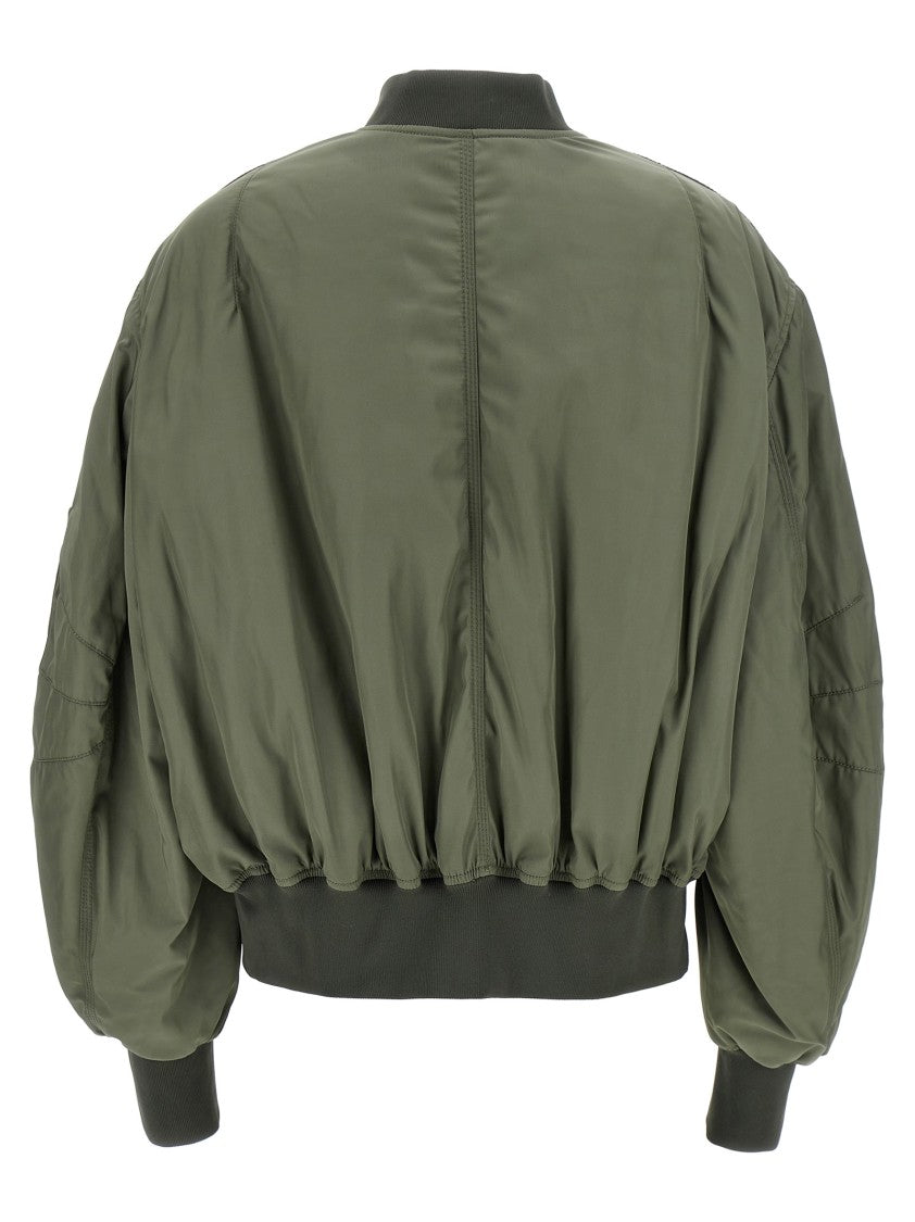 The Attico Padded Nylon Bomber Jacket With Zip Closure