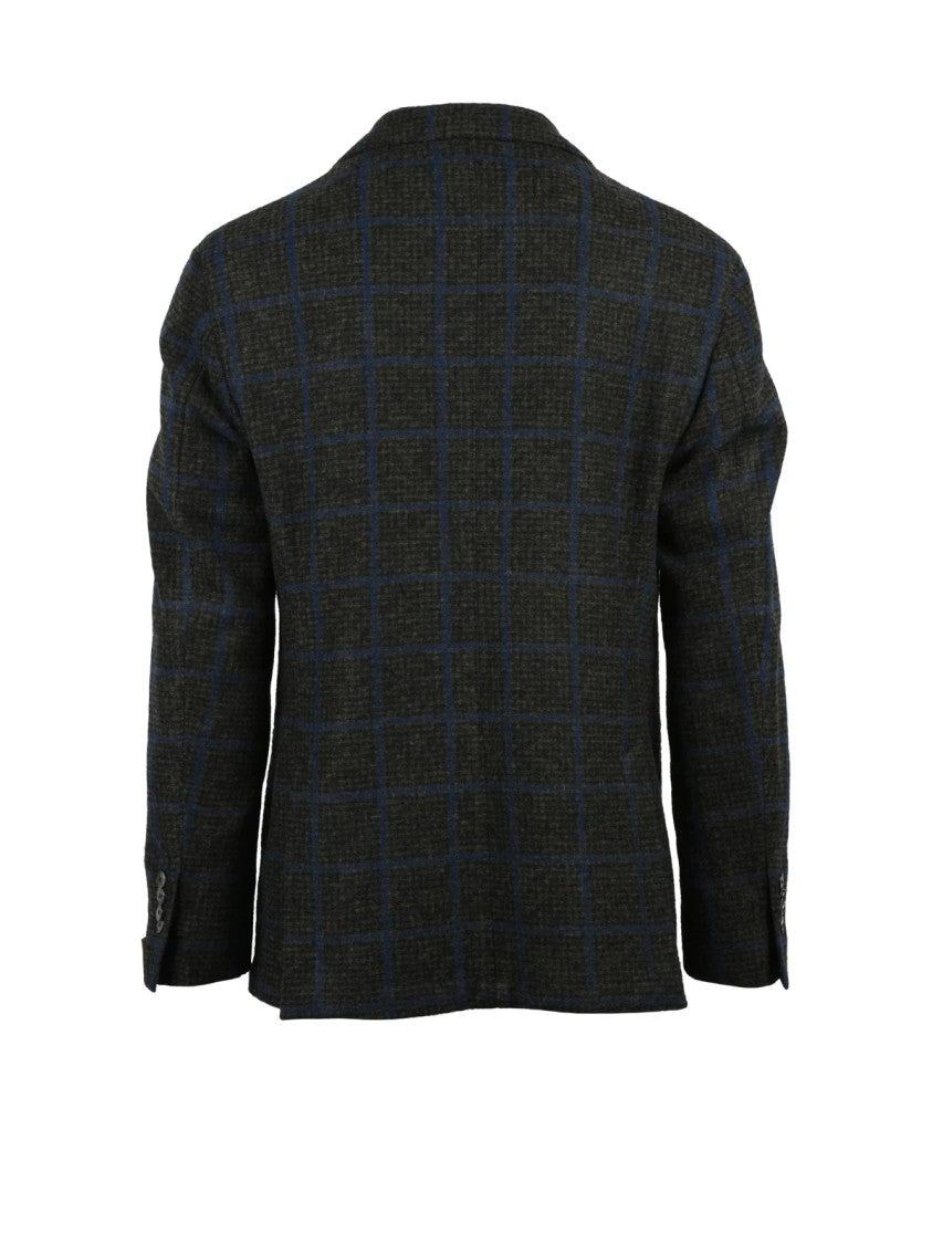 L.B.M. 1911 Wool Blend Jacket With Rounded Silhouette And Button Closure
