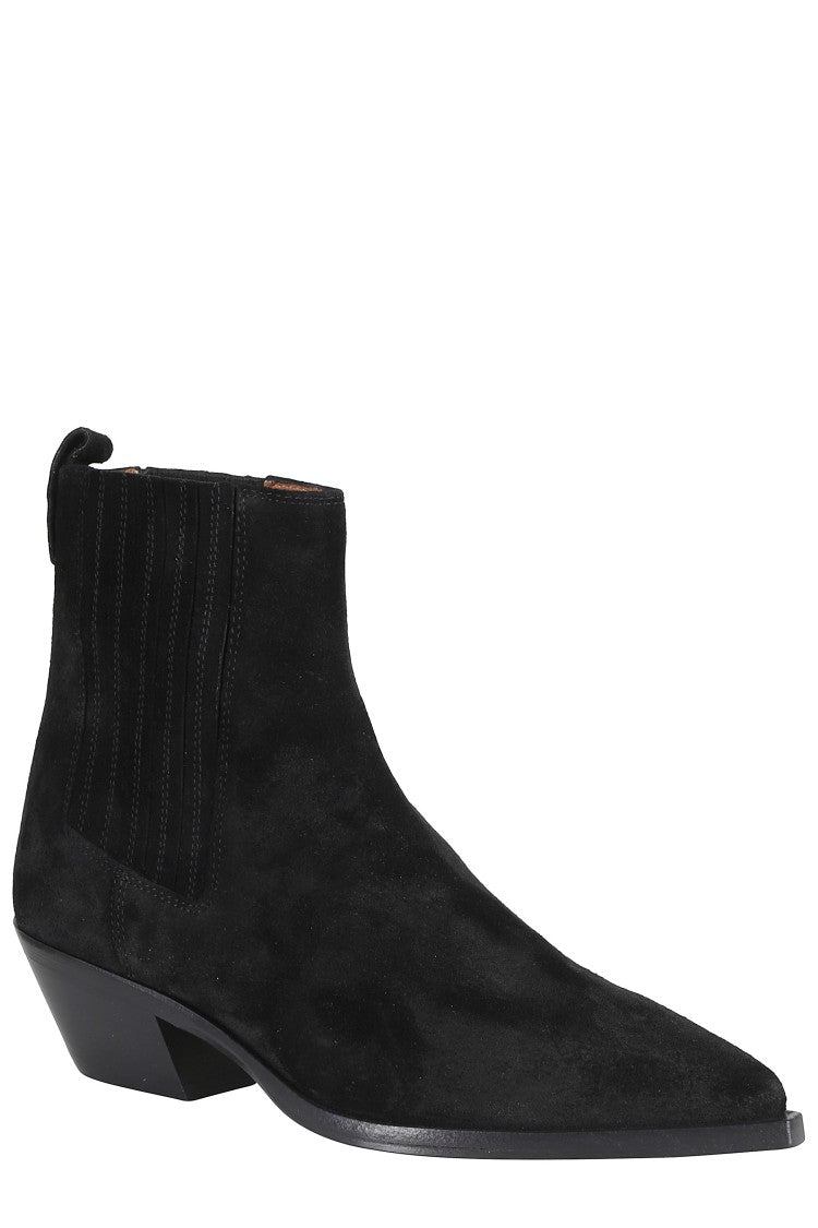Roberto Festa Black Aurea Suede Leather Sole Leather Ankle Boots