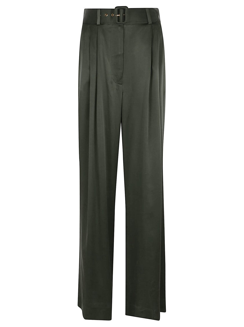 Zimmermann Wide-Leg Silk Trousers With High Waist