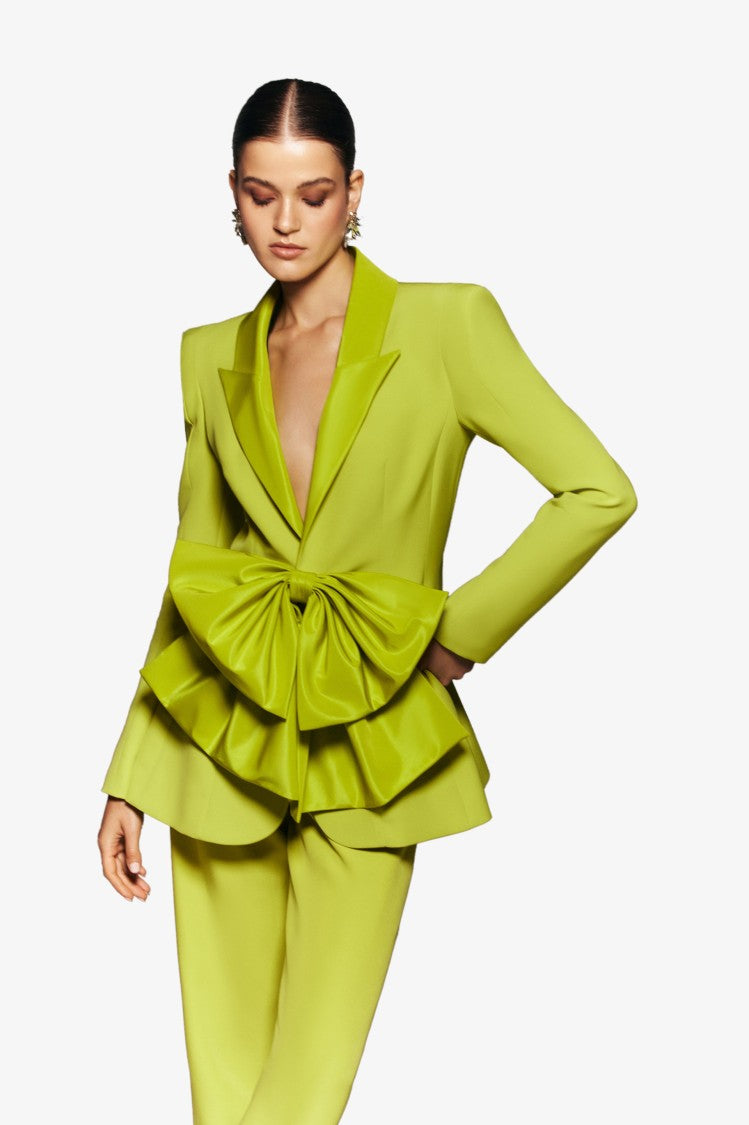 Saiid Kobeisy Crepe Tailored Jacket With Taffeta Collar
