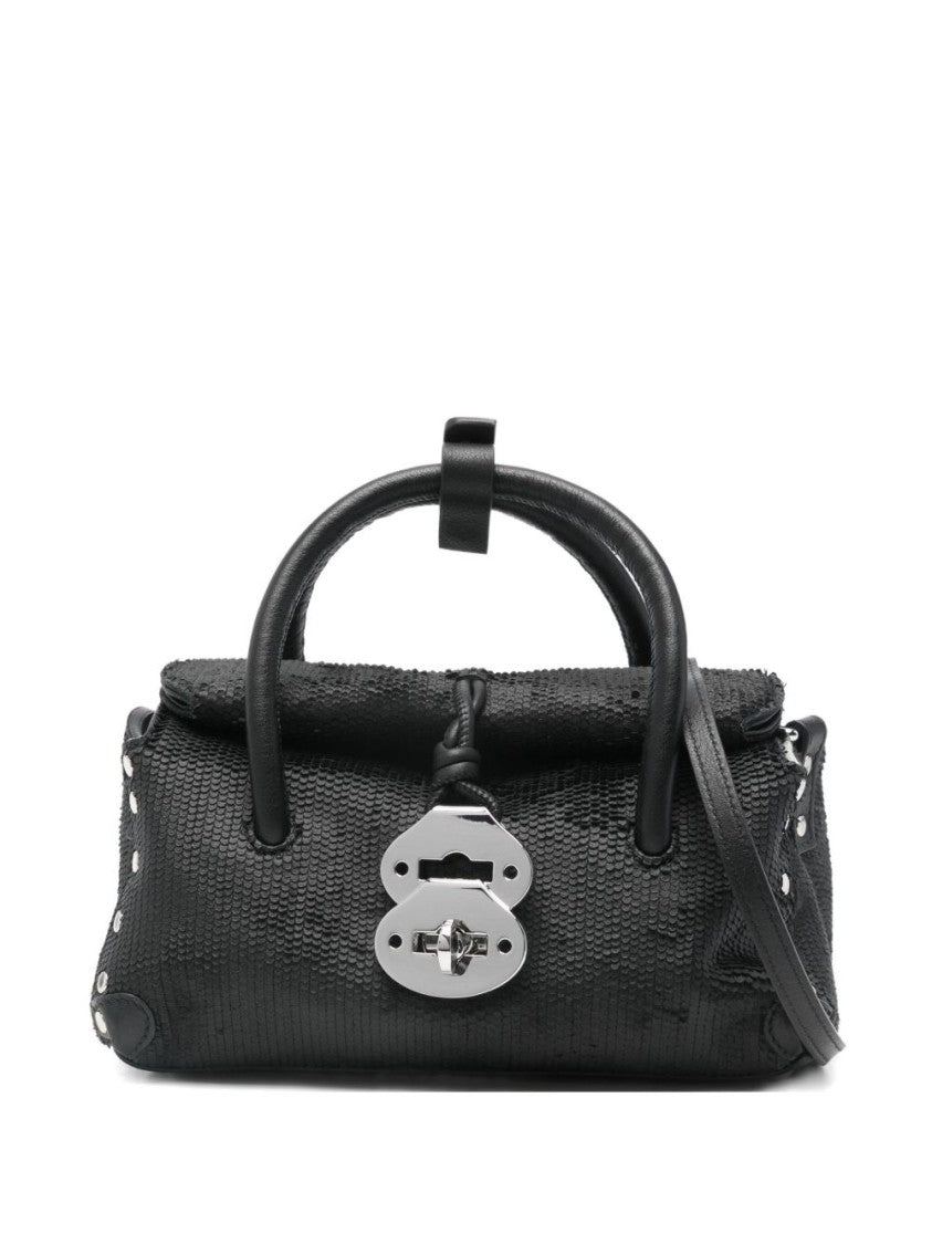 Zanellato Structured Textured Black Leather Zanellato Handbag