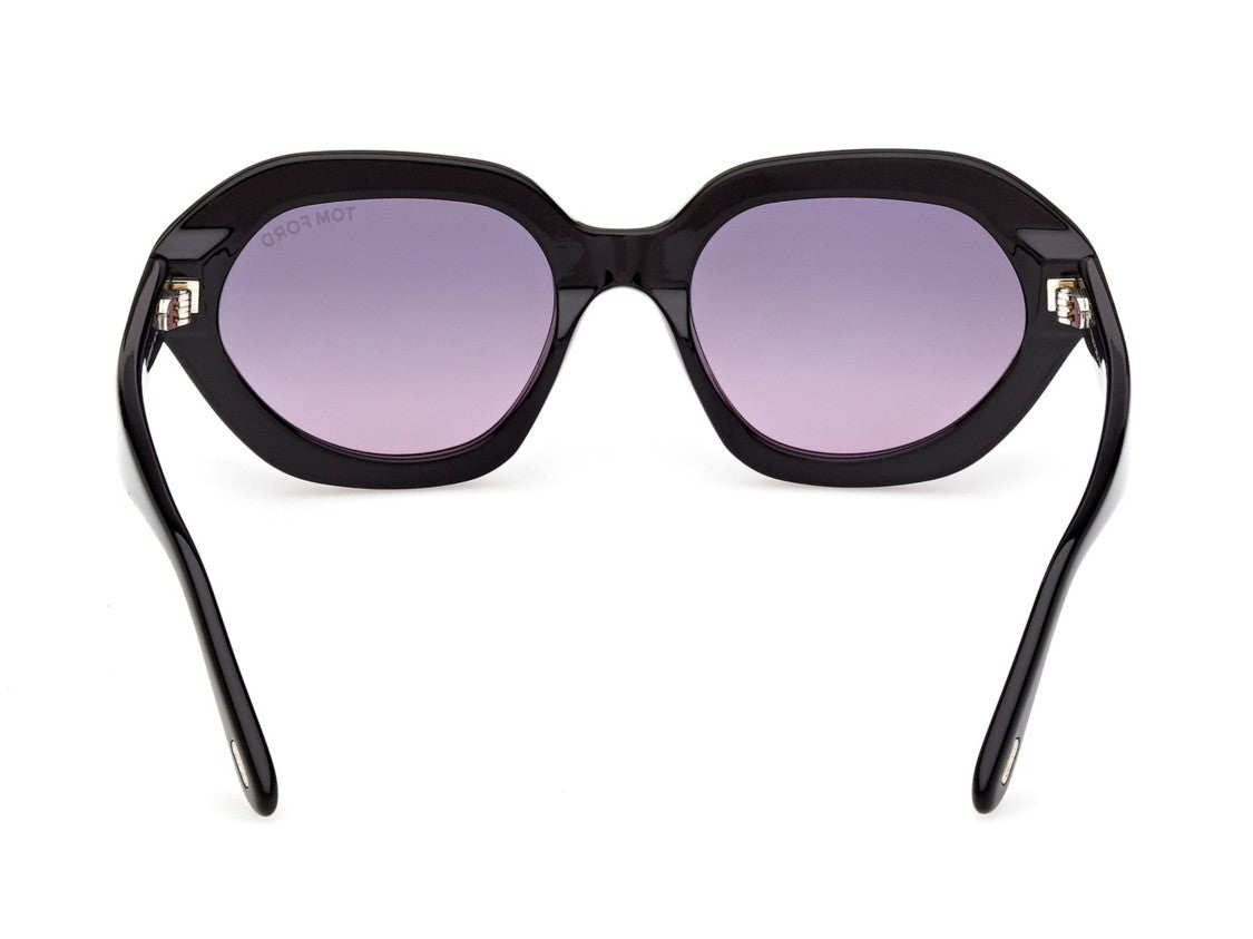 Tom Ford Ft1341 Gradient Lens Translucent Acetate Oversized Geometric Sunglasses