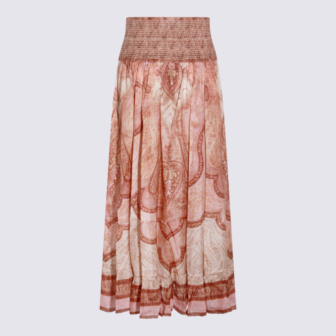 Zimmermann Burgundy Silk Skirt